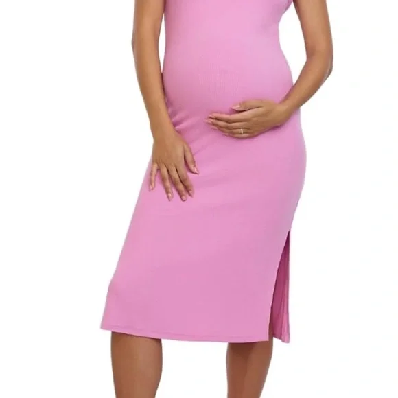 Motherhood Maternity | Dresses | Motherhood Maternity Pink Midi Dress |  Poshmark